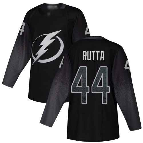 Cheap Adidas Tampa Bay Lightning Men 44 Jan Rutta Black Alternate Authentic Stitched NHL Jersey